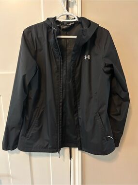 Under Armour Black Mesh-Lined Hooded Jacket